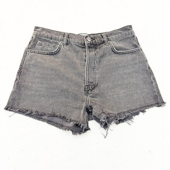 Reformation Button Fly Raw Hem Denim Cutoff Short Jeans Seine Size 27 - Picture 1 of 5